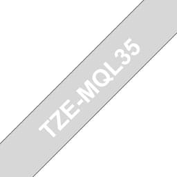 Brother TZe-MQL35 - Matte - white on light gray - Roll (1.2 cm x 5 m) 1 cassette(s) laminated tape - for Brother PT-D210, D600, H110, P-Touch PT-1005, D450, D800, E310, H110, P300, P900, P950