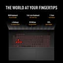 ASUS TUF Gaming A18 FA808UM-S8013W - 180-degree hinge design - AMD Ryzen 7 - 260 / up to 5.1 GHz - Win 11 Home - GeForce RTX 5060 - 16 GB RAM - 1 TB SSD NVMe - 18" 1920 x 1200 @ 144 Hz - Gigabit Ethernet - Wi-Fi 6E, Bluetooth - jaeger grey thumbnail 21