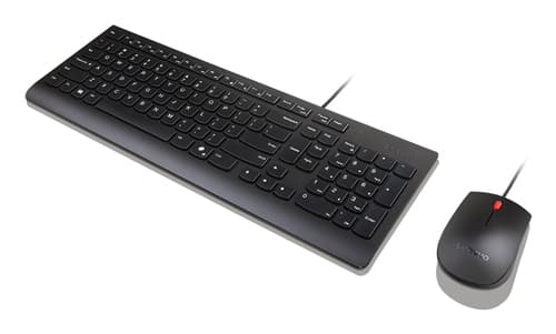 Lenovo Essential Wired Combo - keyboard and mouse set - QWERTY - UK - black Input Device — view 4