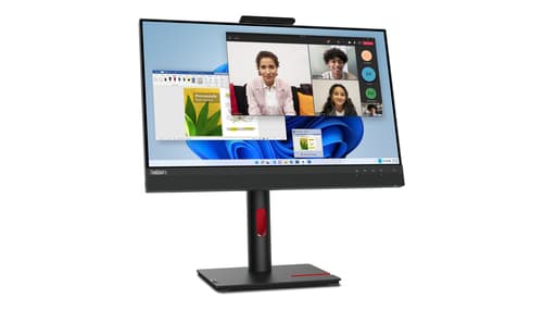 Lenovo ThinkCentre Tiny-in-One 24 Gen 5 - LED monitor - 24" (23.8" viewable) - touchscreen - 1920 x 1080 Full HD (1080p) @ 60 Hz - IPS - 250 cd/m� - 1000:1 - 4 ms - HDMI, DisplayPort - speakers - raven black — view 3