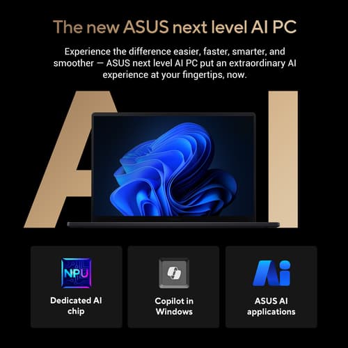 ASUS ProArt P16 OLED H7606WI-ME025W - AMD Ryzen AI 9 - HX 370 / up to 5.1 GHz - Win 11 Home - GeForce RTX 4070 - 32 GB RAM - 1 TB SSD NVMe - 16" OLED touchscreen 3840 x 2400 (4K) - Wi-Fi 7, Bluetooth - nano black — view 11