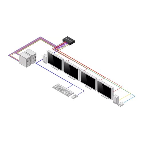 StarTech.com - KVM / audio / USB switch - 2 x KVM / audio / USB - 1 local user - desktop - TAA Compliant — view 4