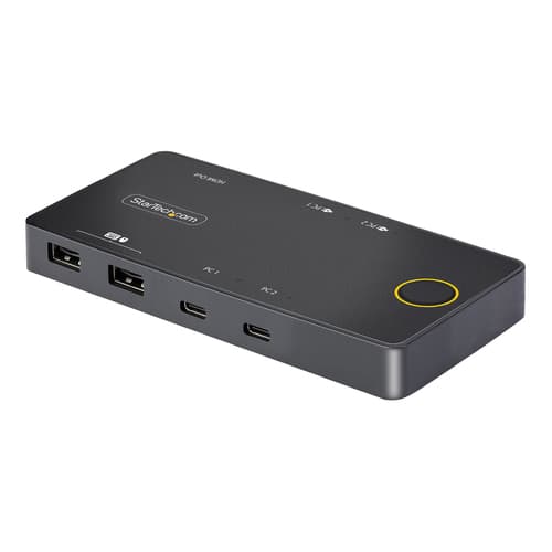 StarTech.com 2-Port USB-C KVM Switch, Single-4K 60Hz HDMI Monitor, Dual-100W Power Delivery Pass-through Ports, Bus Powered, USB Type-C/USB4/Thunderbolt 3/4 Compatible - Small Form Factor (C2-H46-UC2-PD-KVM) - KVM switch - 2 x KVM / audio / USB - 1 local user - desktop