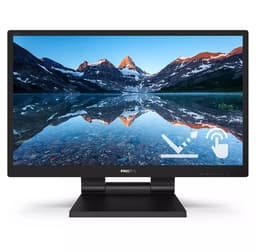 Philips B Line 242B9TL - LED monitor - 24" - touchscreen - 1920 x 1080 Full HD (1080p) @ 60 Hz - IPS - 250 cd/m� - 1000:1 - 5 ms - HDMI, DVI-D, VGA, DisplayPort - speakers - black texture