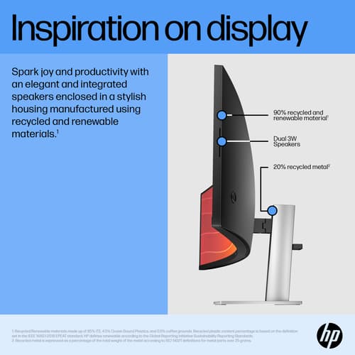 HP E45c G5 - E-Series - LED monitor - curved - 44.5" - 5120 x 1440 Dual Quad HD @ 165 Hz - VA - 400 cd/m� - 3000:1 - 3 ms - HDMI, DisplayPort, USB-C - speakers - black head, black and silver (stand) — view 10