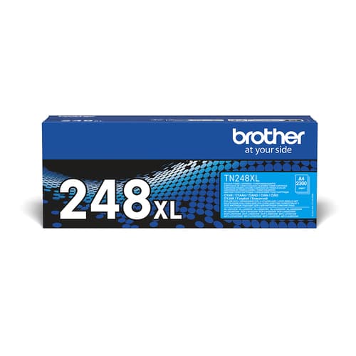 Brother TN248XLC - High Yield - cyan - original - box - toner cartridge - for Brother DCP-L3515, L3520, L3555, L3560, HL-L3220, L3240, MFC-L3740, L3760, L8340, L8390