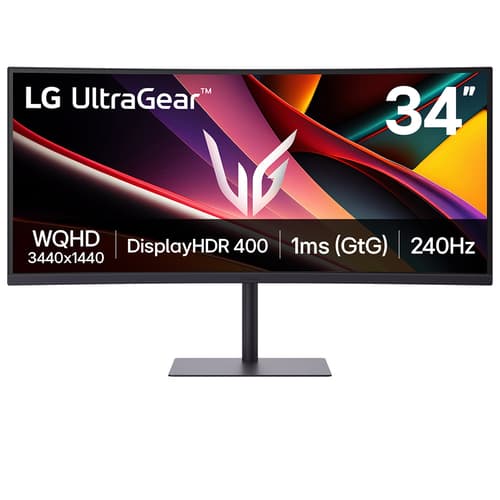 34" UWQHD 240Hz Gaming Monitor with Height Adjustable Stand