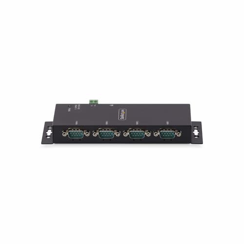 StarTech.com 4P Serial to Ethernet Adapter, IP LAN to RS232 DB9 Converter - Device server - 4 ports - 100Mb LAN, RS-232 - wall / DIN rail mountable - TAA Compliant - for P/N: AT925FM, GC9SF, SCNM9FF, SCNM9FM — view 4