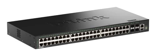 D-Link DGS 1530-52 - Switch - smart - 48 x 10/100/1000 + 4 x 10 Gigabit SFP+ - rack-mountable — view 1