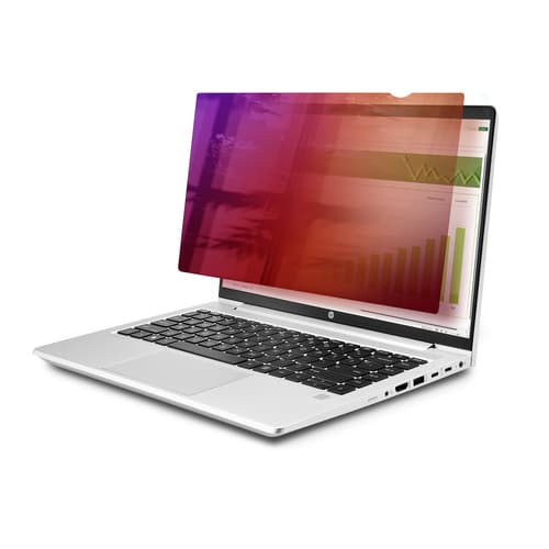 StarTech.com 14-inch 16:9 Laptop Privacy Screen, Reversible Gold Filter w/Enhanced Privacy, Computer Security Filter, Removable Screen Protector/Shield, +/- 30 Deg. - Notebook privacy filter (horizontal) - removable - plug-in/adhesive - 14" - gold, black