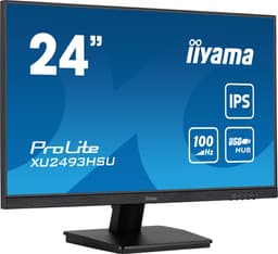 iiyama ProLite XU2493HSU-B7 - LED monitor - 24" (23.8" viewable) - 1920 x 1080 Full HD (1080p) @ 100 Hz - IPS - 300 cd/m� - 1300:1 - 1 ms - HDMI, DisplayPort - speakers - matte black