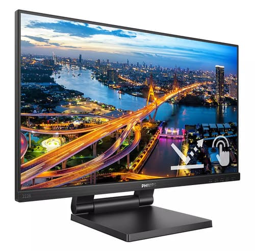 Philips B Line 222B1TC - LED monitor - 22" (21.5" viewable) - touchscreen - 1920 x 1080 Full HD (1080p) @ 75 Hz - IPS - 250 cd/m� - 1000:1 - 4 ms - HDMI, VGA, DisplayPort - speakers - black texture — view 7