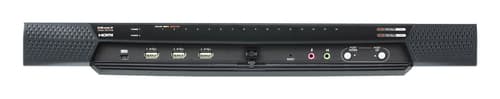 ATEN KN Series - KVM / audio switch - CAT 5e/6 - 16 x KVM / audio - 1 local user - desktop, rack-mountable — view 4