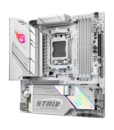 ASUS ROG STRIX B850-G GAMING WIFI - Motherboard - micro ATX - Socket AM5 - AMD B850 Chipset - USB-C 3.2 Gen 2x2, USB-C 3.2 Gen2, USB 3.2 Gen 2, USB 3.2 Gen 1 - 2.5 Gigabit LAN, Wi-Fi 7, Bluetooth - onboard graphics (CPU required) - HD Audio (8-channel)