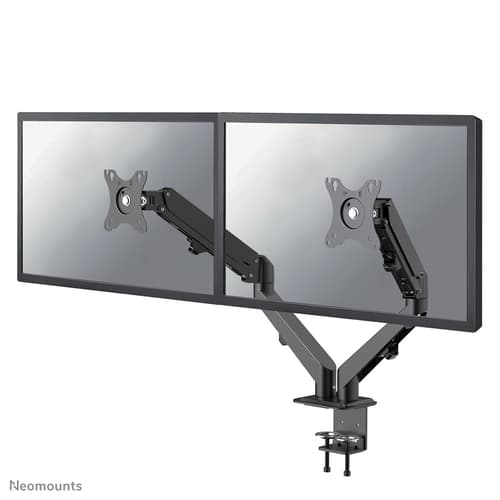 Neomounts DS70-700BL2 - Mounting kit (desk mount) - full-motion adjustable dual arm - for 2 LCD displays - black - screen size: 17"-27" - clamp mountable