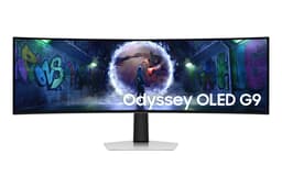 Samsung Odyssey OLED G9 S49DG934SU - G93SD Series - OLED monitor - gaming - curved - 49" - 5120 x 1440 Dual Quad HD @ 240 Hz - 250 cd/m� - 1000000:1 - HDR10, HDR10+ - 0.03 ms - DisplayPort, Micro HDMI, HDMI - silver