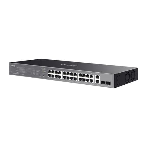 TP-Link Omada ES228GP V1 - Switch - Managed - 26 x 10/100/1000 (PoE+) + 2 x Gigabit SFP - rack-mountable, desktop - PoE+ (250 W) — view 4