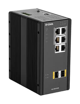 D-Link DIS 300G-8PSW - Switch - Managed - 4 x 10/100/1000 (PoE+) + 2 x 10/100/1000 + 2 x 100/1000 SFP - DIN rail mountable, wall-mountable - PoE+ (120 W)