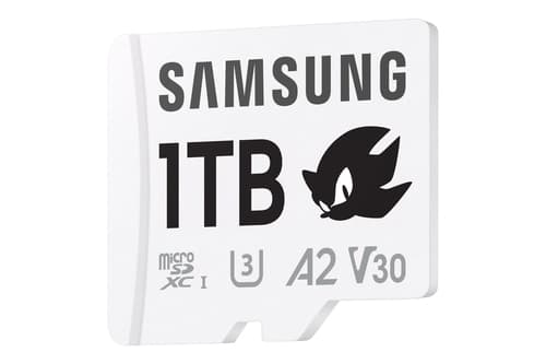 Samsung PRO Plus MB-MD1T0SA - Sonic the Hedgehog flash memory card (microSDXC to SD adapter included) - 1 TB - A2 / Video Class V30 / UHS-I U3 - microSDXC UHS-I - white — view 3