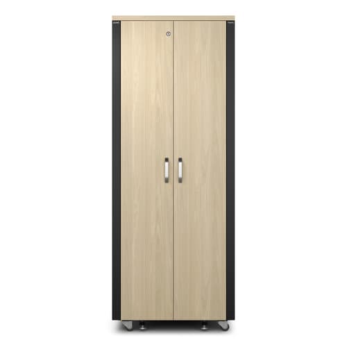 APC NetShelter - Rack (horizontal) - soundproof - AC 230 V - maple - 38U - 19"