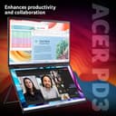 Acer PD193QE Foldable Portable Monitor - Dual 18.5 Screens, Full HD (1920x1080), IPS, 100Hz, 4ms, Integrated Kickstand" thumbnail 2