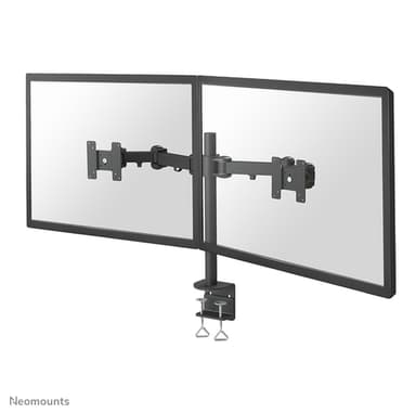 Neomounts FPMA-D960D - Mounting kit - full-motion - for 2 LCD displays - black - screen size: 10"-27" - clamp mountable, desk-mountable