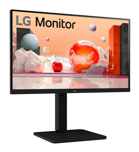 LG 24BA550-B - LCD monitor - 24" (23.8" viewable) - 1920 x 1080 Full HD (1080p) @ 100 Hz - IPS - 250 cd/m� - 1300:1 - 5 ms - HDMI, VGA, DisplayPort - speakers - matte black — view 4