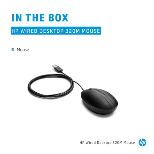 HP Desktop 320M - Mouse - 3 buttons - wired - USB — view 4