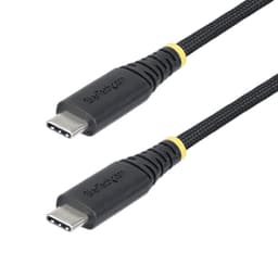 StarTech.com 2m USB-C Charging Cable, 240W, Silicone Jacket w/Braid - USB cable - 24 pin USB-C (M) to 24 pin USB-C (M) - USB 2.0 - 48 V - 5 A - 2 m - USB Power Delivery (240W), extended power range (EPR) - black