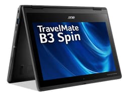 Acer TravelMate Spin B3 TMB311RN-32 - Flip design - Intel Celeron - N5100 / up to 2.8 GHz - Win 11 Pro Education - UHD Graphics - 4 GB RAM - 128 GB eMMC - 11.6" IPS touchscreen 1920 x 1080 (Full HD) - Gigabit Ethernet - Wi-Fi 6 - shale black - kbd: UK
