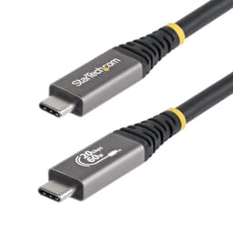 StarTech.com - USB cable - USB-C (M) to USB-C (M) - USB 3.2 / USB4 / Thunderbolt 3 / Thunderbolt 4 / DisplayPort - 4K120Hz support, rugged, flexible, passive - black