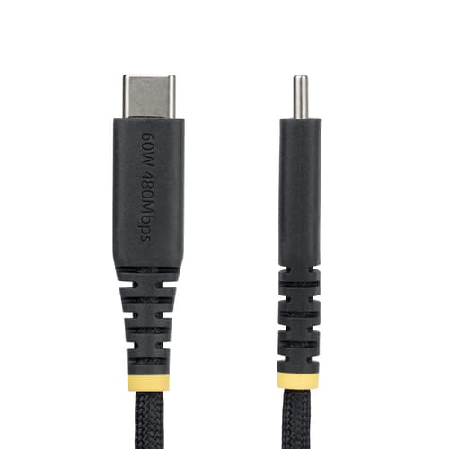 StarTech.com - USB cable - 24 pin USB-C (M) to 24 pin USB-C (M) - USB 2.0 - 3 A - USB Power Delivery (60W) - black — view 3