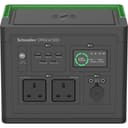 Schneider OffGrid 500 - Portable power station - LCD, 2 BS1363 outlets, sinewave, 3 USB-A, 2 USB-C, wireless charger - AC 195 - 265 / DC 12 -30 V - 500 Watt - Lithium Ion - 517 Wh - output connectors: 2 - United Kingdom - black, green thumbnail 1