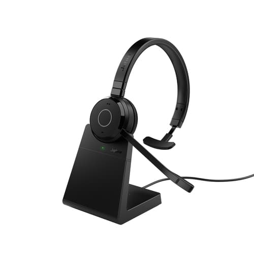 Jabra Evolve 65 TE Mono - Headset - on-ear - Bluetooth - wireless - USB-A via Bluetooth adapter - noise isolating - Certified for Microsoft Teams