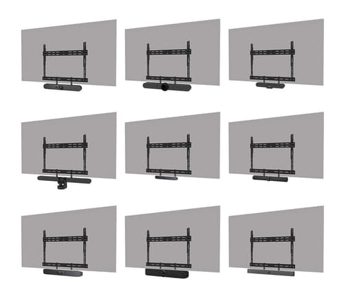 Neomounts AV30-500BL - Mounting kit (mount bracket) - for video bar - universal - black - screen size: 43"-110" - VESA-mountable — view 12