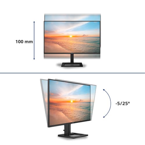 Philips 27E1N1600AE - LED monitor - 27" - 2560 x 1440 QHD @ 100 Hz - IPS - 1500:1 - 1 ms - HDMI, USB-C - speakers - black — view 5
