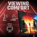 Acer Nitro KG2 Nitro XZ272S3 Curved Gaming Monitor - 27, 1500R, Full HD, 180Hz, 1ms, FreeSync Premium, DisplayHDR 400, HDMI & DP" thumbnail 6