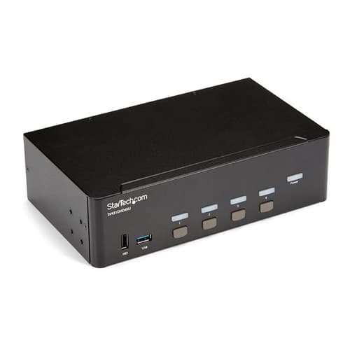 StarTech.com StarTech.com 4-Port Dual Monitor HDMI KVM Switch with Audio & USB 3.0 hub - 4K 30Hz - 4 PC Mac Computer KVM Switch Box for HDMI Display (SV431DHD4KU) - KVM / audio / USB switch - 4 x KVM / audio / USB - rack-mountable