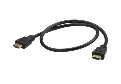 ATEN 2L-7DA6H - HDMI cable with Ethernet - HDMI male to HDMI male - 60 cm - black - 4K support - for ATEN VM5404HA, VM5808HA, VanCryst VM0808HA, VM5404H, VS0801H