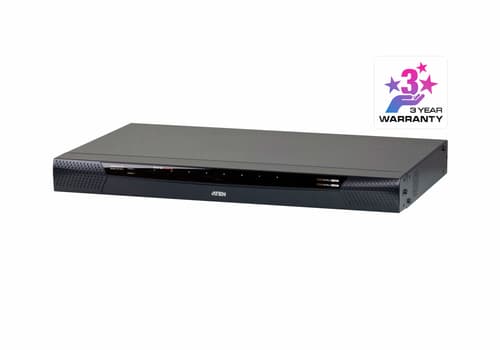 ATEN KVM over IP KN1108VA - KVM switch - Managed - 8 x KVM port(s) - 1 local user - 1 IP user - desktop, rack-mountable