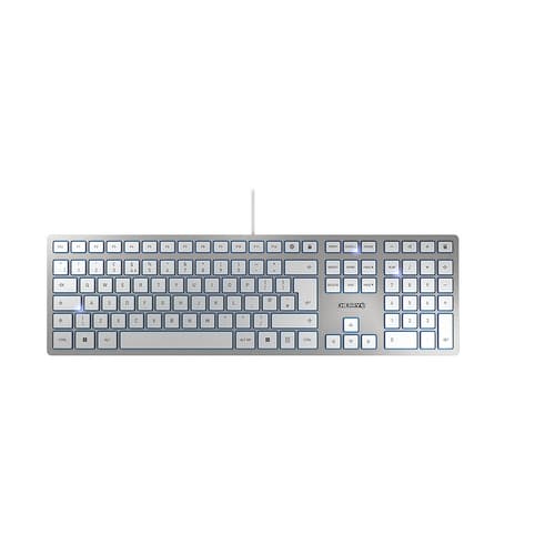 CHERRY KC 6000 SLIM - Keyboard - USB - UK - key switch: CHERRY SX - silver