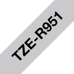 Brother TZe-R951 - Satin - black on silver - Roll (2.4 cm x 4 m) 1 cassette(s) ribbon tape - for Brother PT-D600, P-Touch PT-D800, P900, P950, P-Touch Cube Plus PT-P710