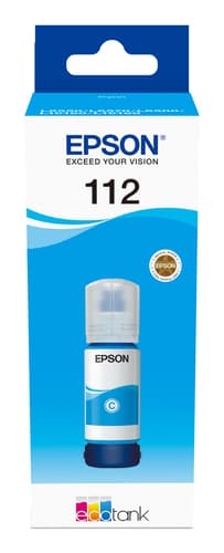 Epson Ink Cartridges, 112, 112 4 colour ink bottles, Ink Bottle, 1 x 70.0 ml Cyan