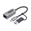 StarTech.com USB-C to Ethernet Adapter w/USB-A Adapter, Realtek RTL8153B - Network adapter - USB-C 3.2 Gen 1 - Gigabit Ethernet - space grey thumbnail 1