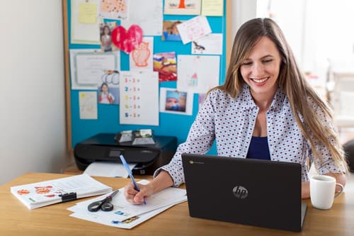 HP Chromebook 14 G7 - 180-degree hinge design - Intel Celeron - N4500 / up to 2.8 GHz - Chrome OS - UHD Graphics - 4 GB RAM - 32 GB eMMC - 14" 1366 x 768 (HD) - Wi-Fi 6 - kbd: UK — view 11