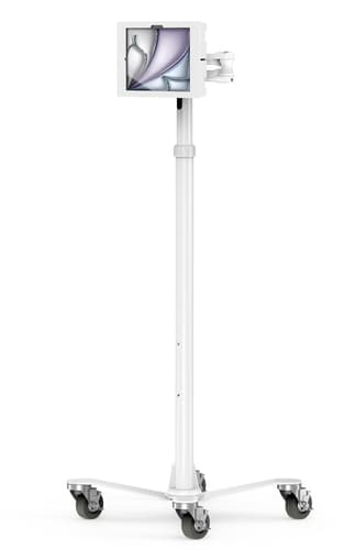Compulocks iPad Air M2 & M3 11", Apex Enclosure Rolling Cart - Rise Freedom Extended White - Mounting kit (enclosure, cart stand) - for tablet - lockable - medical - high-grade aluminium - white - screen size: 13" - for Apple 11-inch iPad Air (M2, M3)