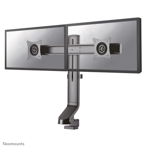 Neomounts FPMA-D860D - Mounting kit - full-motion - for 2 LCD displays - black - screen size: 10"-27" - clamp mountable, grommet, desk-mountable