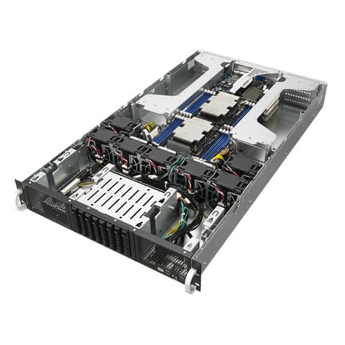 ASUS - Server - rack-mountable 2U - 2-way - no CPU - RAM 0 GB - SATA/PCI Express - hot-swap 2.5" bay(s) - no HDD - Gigabit Ethernet - no OS - monitor: none - black — view 5