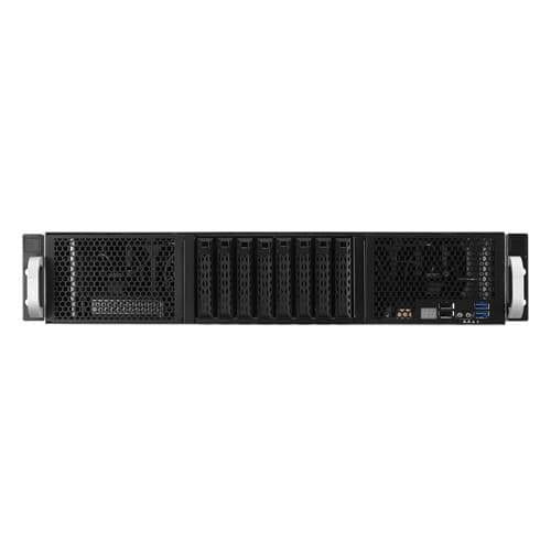 ASUS - Server - rack-mountable 2U - 2-way - no CPU - RAM 0 GB - SATA/PCI Express - hot-swap 2.5" bay(s) - no HDD - Gigabit Ethernet - no OS - monitor: none - black — view 3