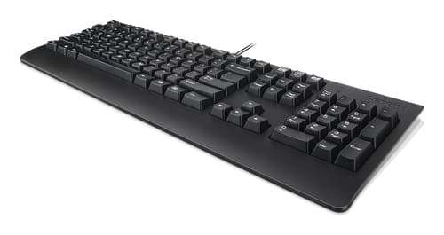 Lenovo Preferred Pro II - Keyboard - full size - USB - QWERTY - UK - black - brown box — view 3